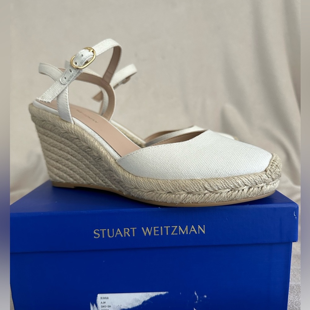 Stuart Weitzman White Espadrilles